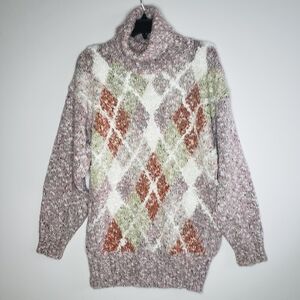 Carducci Turtleneck Sweater 25% Mohair Vintage Mens Size L Hong Kong made Rare